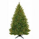 6.5 ft. Pre-Lit Carolina Fir Artificial Christmas Tree with Multi-color Lights