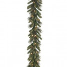 9 ft. Glittery Gold Pine Garland with 50 Clear Lights