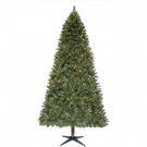 9 ft. Pre-Lit Full Wesley Spruce Quick-Set Artificial Christmas Tree with 850 Clear Lights