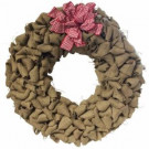 26 in. Burlap Artificial Wreath with Bow