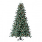 7.5 ft. Pre-Lit Diamond Fir Artificial Christmas Tree with Pinecones, Red Berries, and Clear Lights