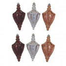Merry Metallic 6 in. Christmas Finial Ornaments (12-Pack)