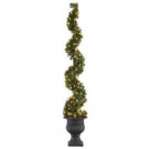 5 ft. H Pre-Lit Juniper Spiral Artificial Tree with Clear Lights