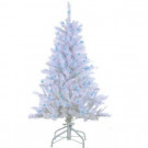 4.5 ft. White Arctic Pine Artificial Christmas Tree with Blue LED Lights