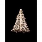 3 ft. Indoor/Outdoor Pre-Lit Incandescent Artificial Christmas Tree with White Frame and 200 Clear Lights