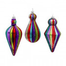 3.5 in. - 6 in. Glass Rainbow Drop Ornament (3-Set)