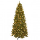 9 ft. Feel-Real Black Hill Medium Hinged Artificial Christmas Tree with 600 LED Clear Lights
