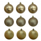 60 mm Gold Shatterproof Ornament (18-Count)