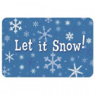 New Wave Holiday 1 ft. 6 in x 2 ft. 3 in. Neoprene Let It Snow Mat