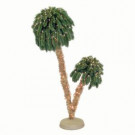 6 ft. Pre-Lit Double Palm Artificial Christmas Trees with Clear Lights