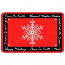 New Wave Holiday 1 ft. 6 in x 2 ft. 3 in. Neoprene Peace On Earth Snowflake Mat