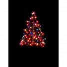 2 ft. Indoor/Outdoor Pre-Lit Incandescent Artificial Christmas Tree with Green Frame and 100 Multi-Color Lights