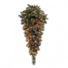 42 in. Sparkling Bristle Pine Tear Drop Swag with 50 Clear Lights