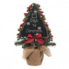 19 in. Triangle Chalkboard Tree with Burlap Base