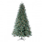 9 ft. Pre-Lit Diamond Fir Artificial Christmas Tree with Pinecones, Red Berries, and Clear Lights